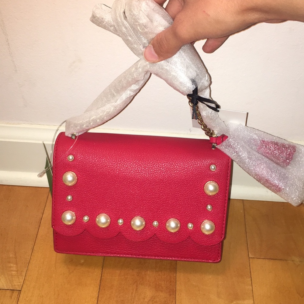 Kate Spade red hayes street pearl hazel bag - Picture 4 of 8